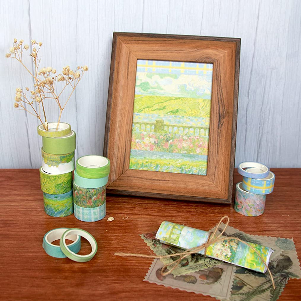 HASTHIP 20 Rolls Washi Tape Set Oil Painting Decoration Art Masking Washi Tape for Scrapbook Supplies, DIY Decor and Craft Supplies HASTHIP 20 Rolls Washi Tape Set Oil Painting Decoration Art Masking Washi Tape for Scrapbook Supplies, DIY Decor and Craft Supplies